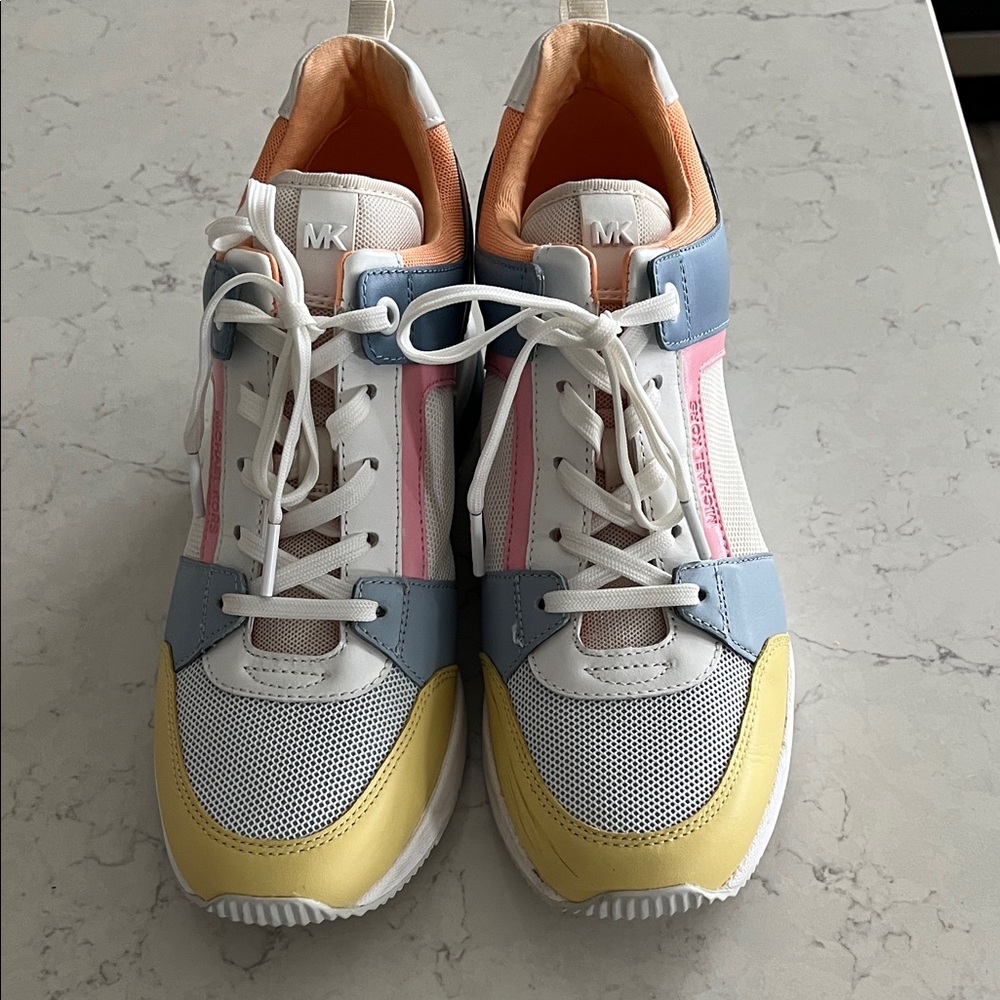 Michael Kors Multicolor Wedge Women's Sneakers - Picture 2 of 11